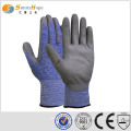 18 Gauge HPPE + Nylon + Glasfaser Mischliner PU beschichtete Handschuhe